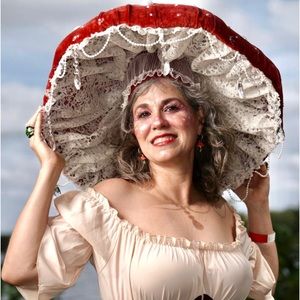 Mushroom hat for Renaissance, medieval festival costum